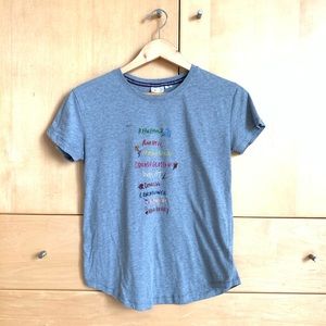 Anthropologie Postmark Embroidered Tee Small